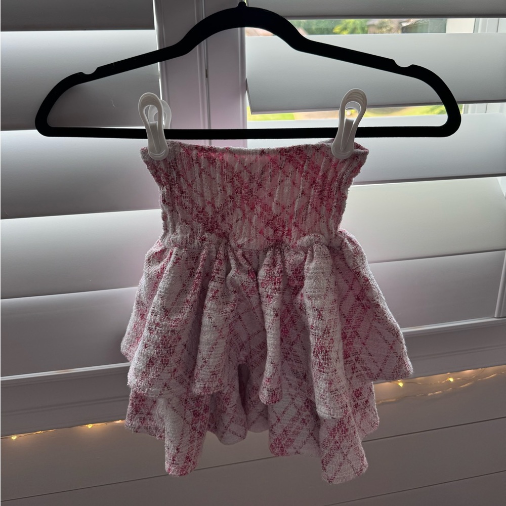 House of Wallace pink plaid ruffle skirt!!